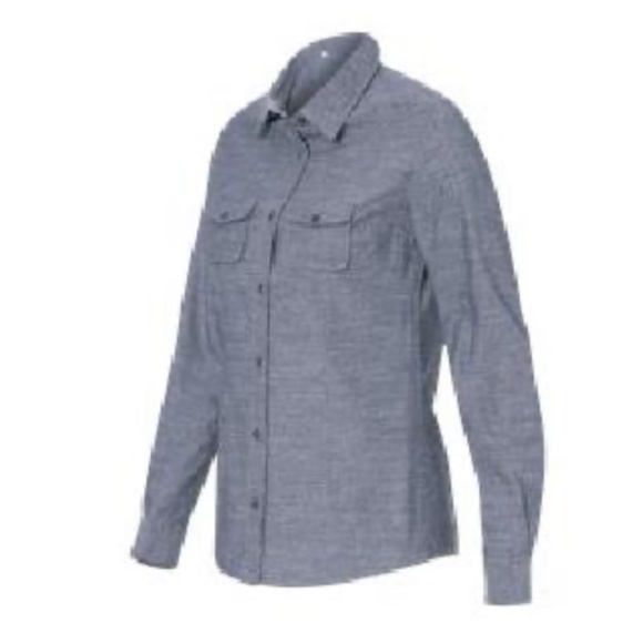 Burnside  - Women's Long Sleeve - Chambray - SMALL - Branded - Picture 1 of 6
